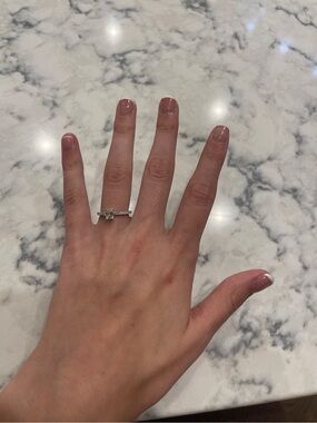 2ct Moissanite Emerald-Cut White Gold Engagement Ring size 7